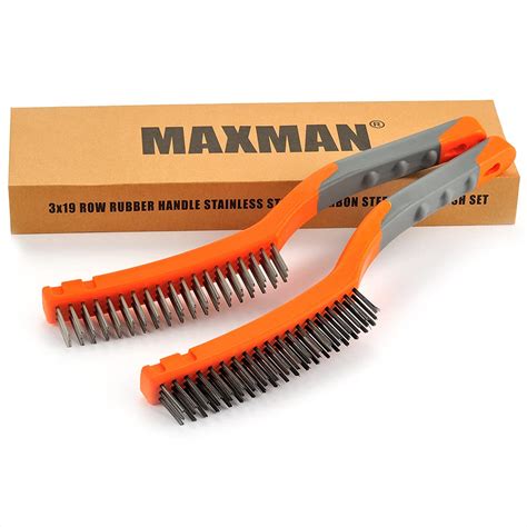 huge steel box that says brush|maxman stainless steel brushes.